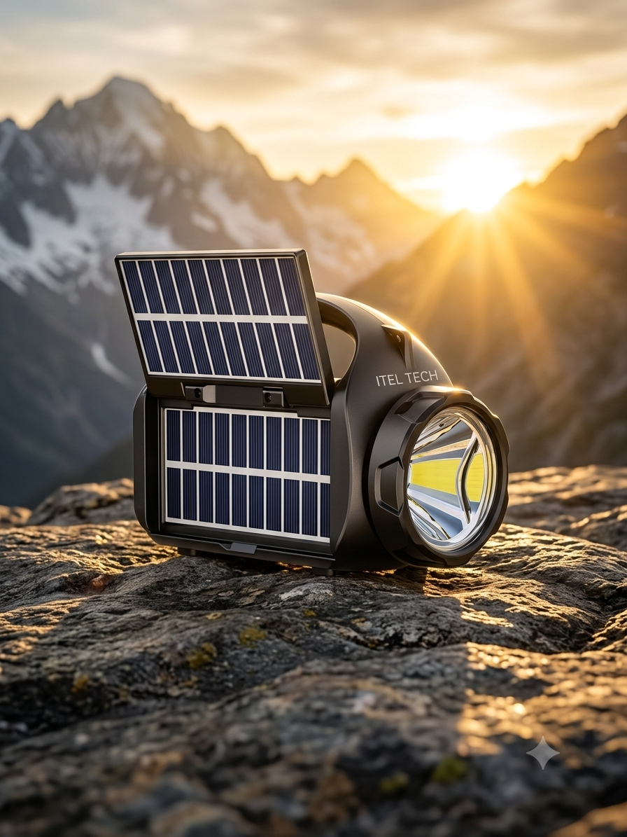 Portable Solar Powered Bluetooth Speaker & LED Emergency Light
